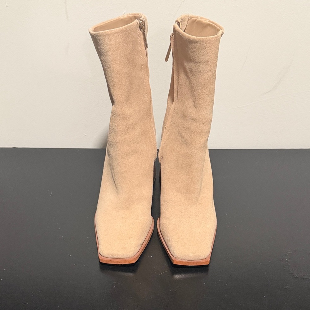Sam Edelman Cream Heeled Boots